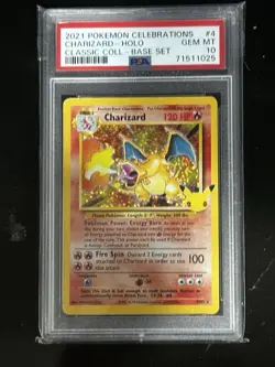 2021 POKEMON CELEBRATIONS CLASSIC COLLECTION #4 CHARIZARD-HOLO PSA 10 - Image 1