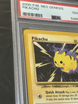 Pikachu 70/111 2000 Pokemon Neo Genesis Unlimited PSA 10 GEM MT WOTC - Image 2