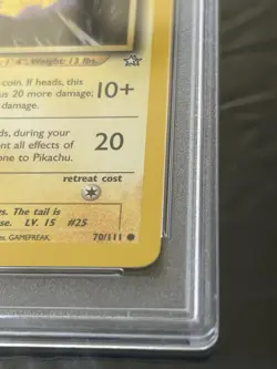 Pikachu 70/111 2000 Pokemon Neo Genesis Unlimited PSA 10 GEM MT WOTC - Image 4