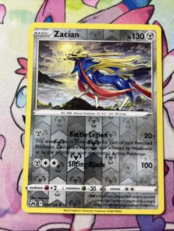 Pokemon TCG Zacian Sword & Shield - Crown Zenith #94 Reverse Holo NM - Image 1