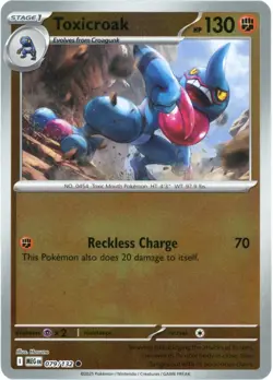 Toxicroack (Reverse Holo) 079 /132 - Mega Evolution - Pokemon - NM/M - Image 1