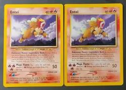 Entei #17/64, Neo Revelation Unlimited Rare, 2000 Vintage Pokemon TCG, NM - Image 2