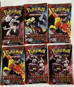 POKEMON Scarlet & Violet Destined Rivals LOT of (6) Booster Packs Factory Sealed - Image 1