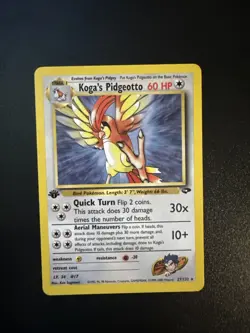 2000 Pokemon Gym Challenge Koga's Pidgeotto 1st Edition 27/132 Non-Holo NM-MINT - Image 1