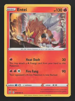 Entei - 020/163 - Holo Rare - Battle Styles - Pokemon - Near mint - Image 1