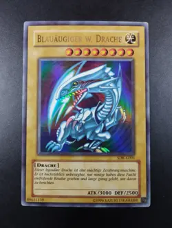 YUGIOH 2003 | BLUE-EYES W. DRAGON | SDK-G001 | OLD PRINT GERMAN | EXCELLENT - Image 1