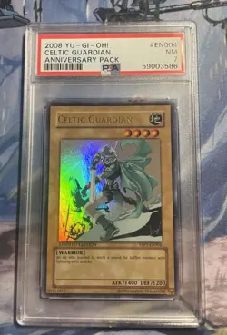 2008 YUGIOH! CELTIC GUARDIAN YAP1-EN004 ANNIVERSARY PACK PSA 7 ENGLISH - Image 1
