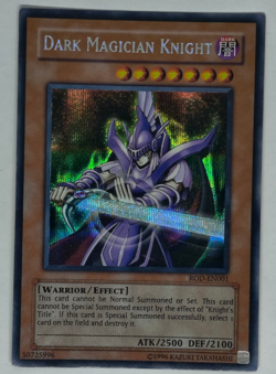 Yugioh Dark Magician Knight ROD-EN001 Parallel Secret Rare LP - Image 1