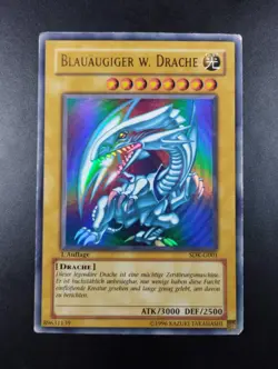 YUGIOH 2003 | BLUE-EYES W. DRAGON | SDK-G001 | 1ST EDT | GERMAN | VG - GOOD (PL) - Image 1