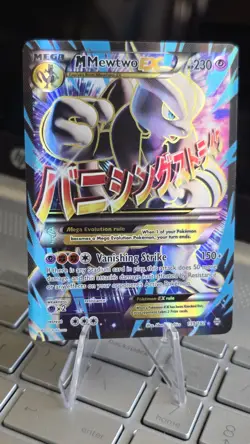 M Mewtwo EX Holo Pokemon tcg Card Full Art, 159/162, Breakthrough, LP mega - Image 1