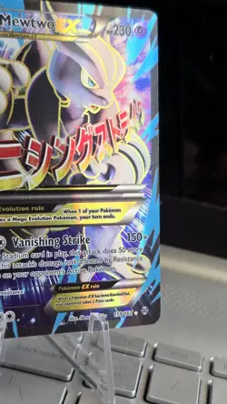 M Mewtwo EX Holo Pokemon tcg Card Full Art, 159/162, Breakthrough, LP mega - Image 3