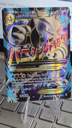 M Mewtwo EX Holo Pokemon tcg Card Full Art, 159/162, Breakthrough, LP mega - Image 4