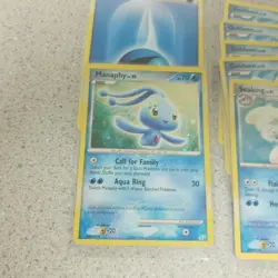 Pokemon Diamond & Pearl 2-Player Trainer Kit CARDS - MANAPHY 4/12 SWIRL - NM/LP - Image 2