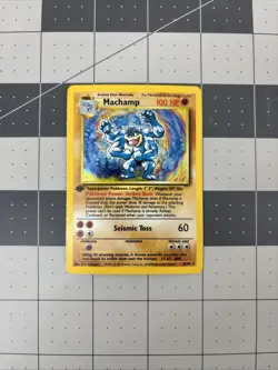 Pokemon TCG Machamp Holo 1st Edition Rare Card Base Set 8/102 - Image 1