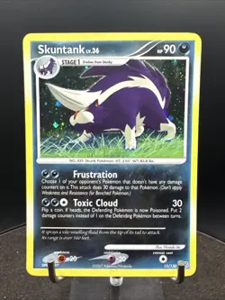 Skuntank 15/130 Diamond & Pearl Holo Rare Vintage Pokemon TCG Card - Image 1
