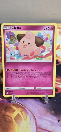 Cleffa 131/214 LP Discontinued Fairy ODDISH Jelly Bean Candy Art Pokemon Card! - Image 1