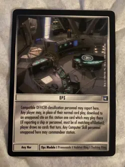 Star Trek CCG 1E Deep Space Nine OPS Card NEVER PLAYED - Image 1