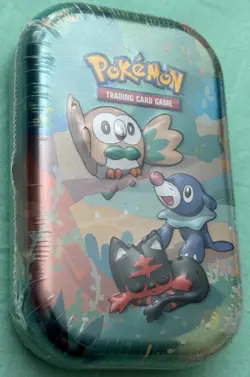 POKEMON TCG CELEBRATIONS OWLET, LITTEN, POPPLIO MINI TIN with 19 CARDS - Image 1