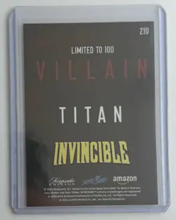 SDCC 2025 Exclusive Invincible Titan Blood Splatter Promo Card #210 1/100 - Image 2