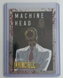 SDCC 2025 Exclusive Invincible Machine Head Blood Splatter Promo Card #208 1/100 - Image 1