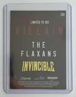 SDCC 2025 Exclusive Invincible The Flaxans Blood Splatter Promo Card #201 1/100 - Image 2