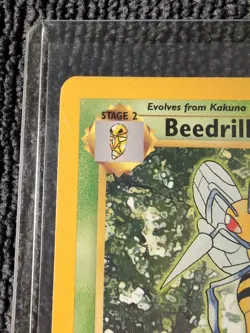 Pokemon TCG Beedrill Card 17/102 Base Set Unlimited Non-Holo Rare Vintage LP - Image 3