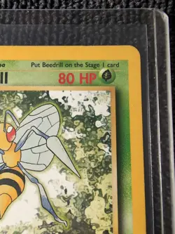 Pokemon TCG Beedrill Card 17/102 Base Set Unlimited Non-Holo Rare Vintage LP - Image 4