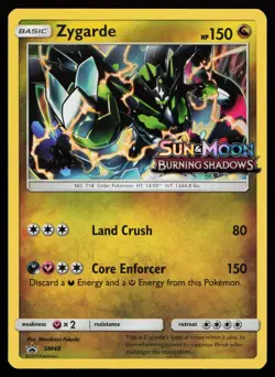 Zygarde SM48 Promo SM Promos STAFF Stamped Pokemon Card - Image 1