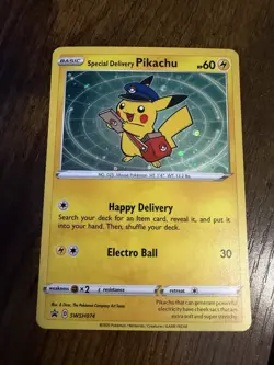 Special Delivery Pikachu SWSH074 SWSH: Sword & Shield Promo Cards Holo - Image 1