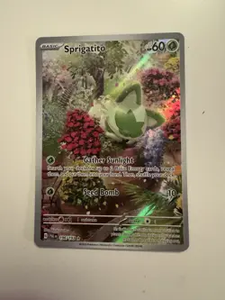 Pokemon TCG Sprigatito Illustration Rare Paldea Evolved Card 196/193 - Image 1