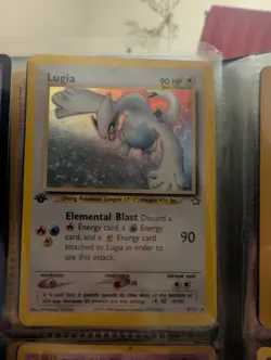 Pokemon Neo Genesis Lugia TCG Holo Rare Card 9/111 First Edition - Image 1