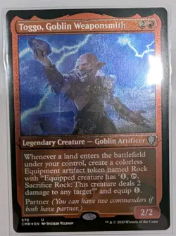 Toggo Goblin Weaponsmith Foil Etched Commander Legends MTG - Image 1