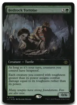 MTG Bedrock Tortoise (Extended Art) FOIL R The Lost Caverns of Ixalan 378 LP - Image 1