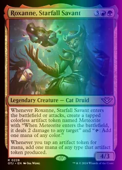 MTG Roxanne, Starfall Savant (228/441) Outlaws of Thunder Junction NM FOIL - Image 1