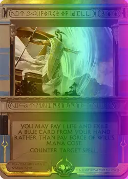 MTG Magic the Gathering Force of Will (14/54) Amonkhet Invocations LP FOIL - Image 1