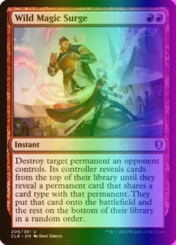 Wild Magic Surge (206/1080) Commander Legends Battle for Baldur's Gate LP FOIL - Image 1
