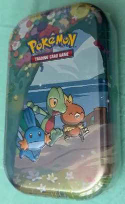 POKEMON TCG CELEBRATIONS TORCHIC, TREECKO, MUDKIP MINI TIN with 19 CARDS - Image 1
