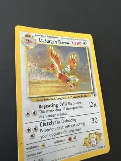 Lt. Surge's Fearow - 7/132 - Pokemon Gym Heroes Unlimited Holo Rare Card WOTC LP - Image 2