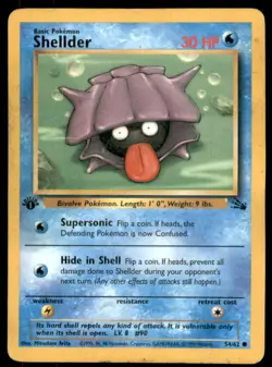 Pokemon Fossil Shellder 1st Edition #54/62 - Image 1