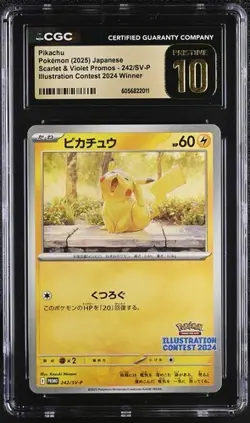 ✨✨ CGC 10 Pristine Pikachu 242/SV-P Promotional Promo Pokemon Card Japanese - Image 1