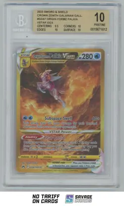 2023 Pokemon Sword & Shield Crown Zenith Galarian Origin Forme Palkia VSTAR BGS - Image 1