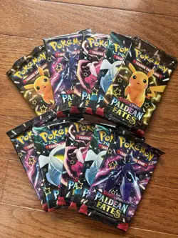 Pokemon PALDEAN FATES Booster Pack Lot / Bundle - 10 Packs New Factory Sealed - Image 1