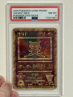 Ancient Mew w/ Swirl - 2000 Pokemon Movie Promo - Graded PSA 8 NM-MT - Holo - Image 1