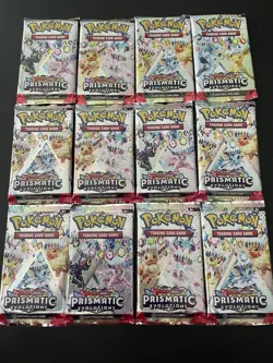 Pokemon Prismatic Evolutions Lot Of 12 Booster Packs Factory Sealed - Image 1