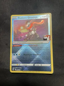 Pokemon TCG Holo Radiant Greninja Prize Pack Series 3 Near Mint - Image 1