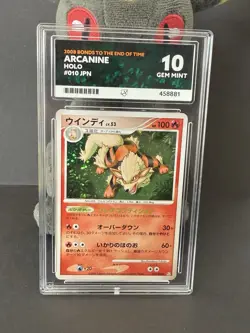 Pokemon TCG Japanese Arcanine Bonds to The End of Time Holo #10 Graded Ace 10 - Image 1