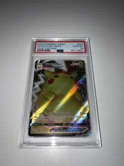 2020 POKEMON SWORD & SHIELD VIVID VOLTAGE #044/185 PIKACHU VMAX FULL ART PSA 10 - Image 1