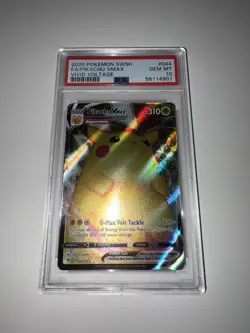 2020 POKEMON SWORD & SHIELD VIVID VOLTAGE #044/185 PIKACHU VMAX FULL ART PSA 10 - Image 2