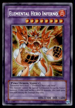 Yu-Gi-Oh! Elemental Hero Inferno #PP02-EN010 Light Play - Image 1