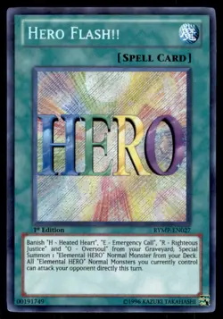 Yu-Gi-Oh! 1st Edition Hero Flash!! #RYMP-EN027 Light Play - Image 1